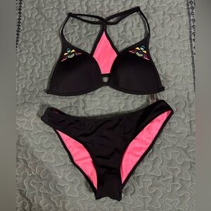 Black Victoria’s Secret PINK Aztec bikini size small